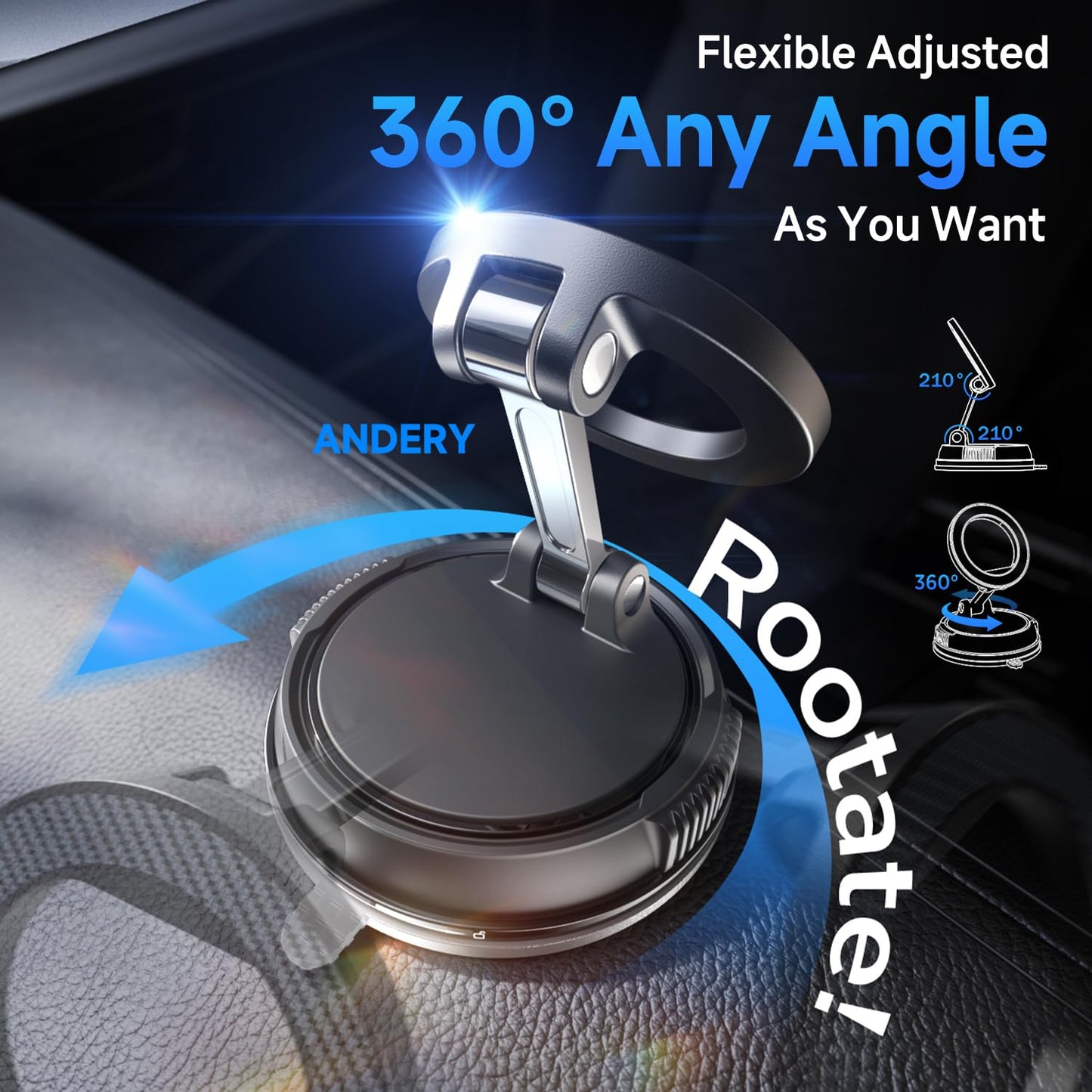 ANDERY Soporte Magnético para Teléfono de Coche para MagSafe