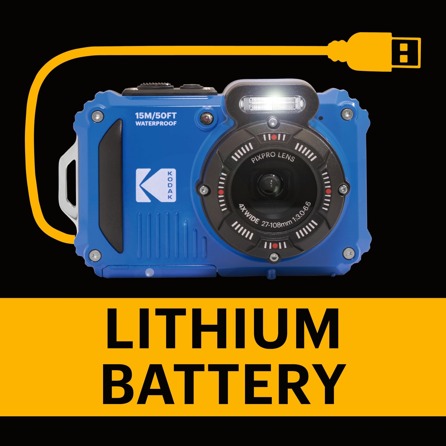 Kodak Cámara Fotográfica Digital Resistente al Agua PIXPRO WPZ2 (Azul)