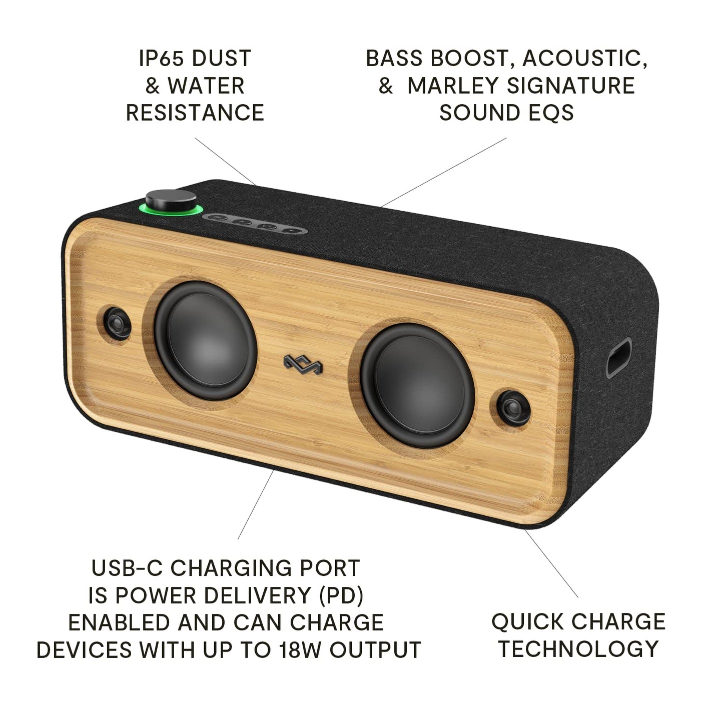House of Marley Get Together 2 XL Altavoz Portátil para Fiestas (20 Horas)