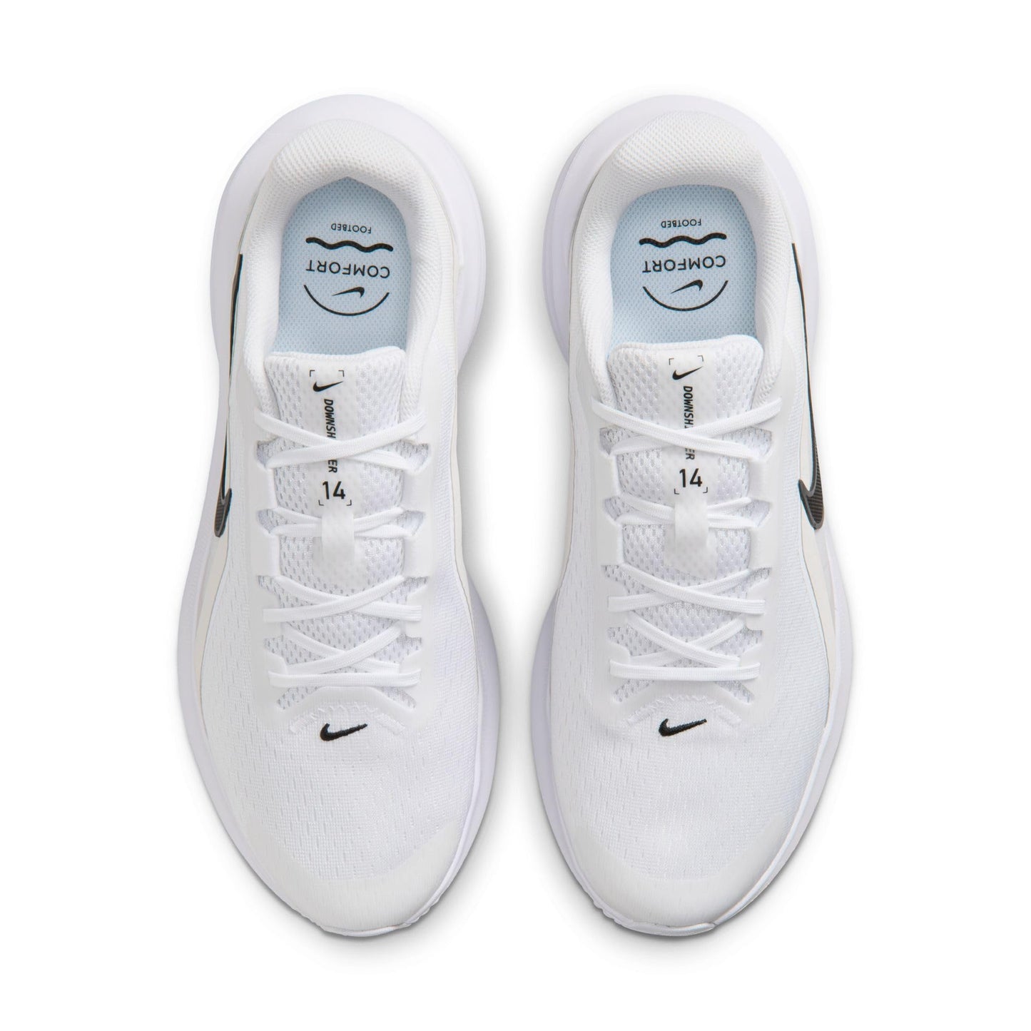 Nike Men's Downshifter 14 Wide, White/Black-Platinum Tint-Anthracite