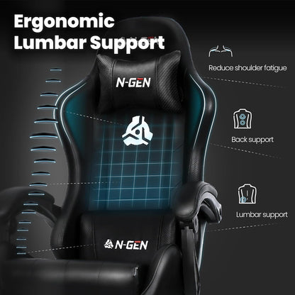 N-GEN GAMING Silla de Videojuegos (Carbon Black)