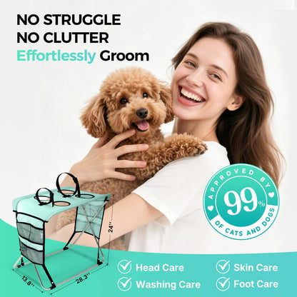 Hamaca de Aseo para Mascotas con Soporte (Soporta Hasta 165 Lbs)