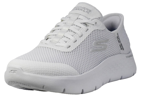 Skechers Women's Go Walk Flex Hands Free Slip-Ins - Grand Entry Sneaker, White