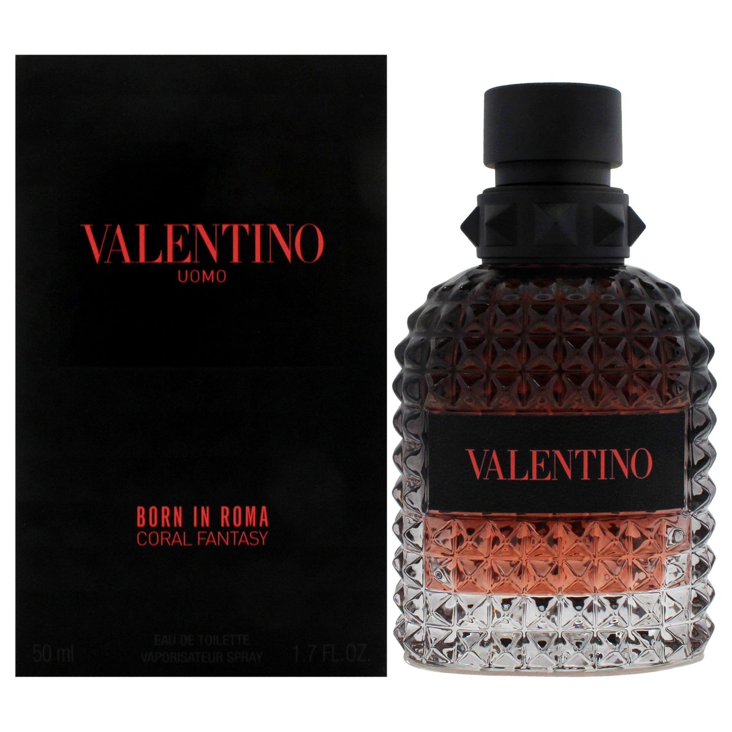 Valentino Paquete Uomo Born In Roma Coral Fantasy para Hombre (1.7 oz y 3.4 oz / EDT Spray)