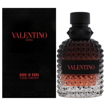 Valentino Paquete Uomo Born In Roma Coral Fantasy para Hombre (1.7 oz y 3.4 oz / EDT Spray)