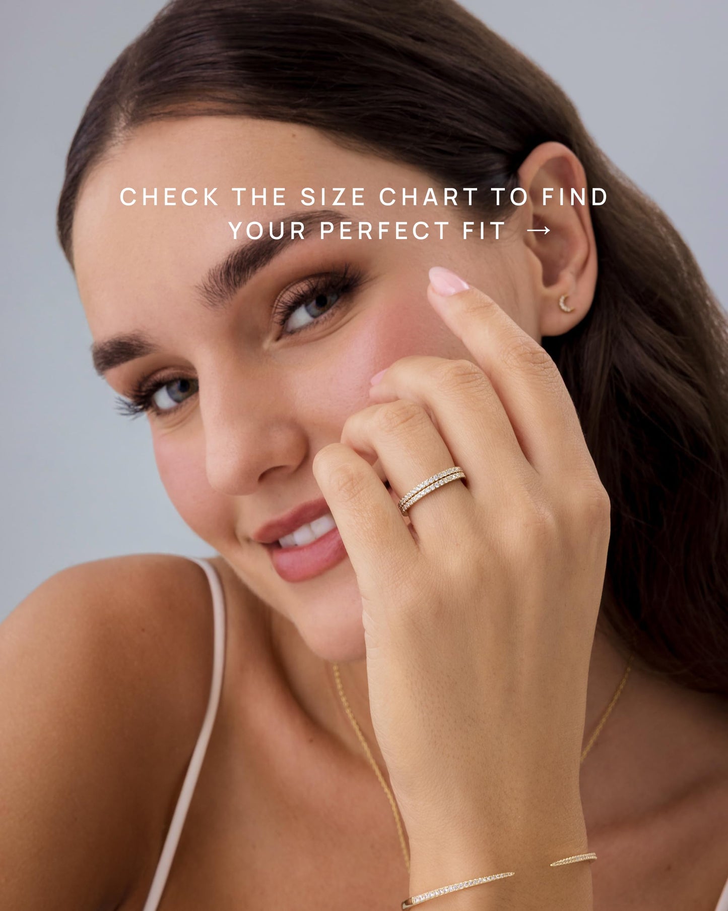 PAVOI Anillo Apilable de Plata 925 Bañado en Oro 14K (Talla 7)