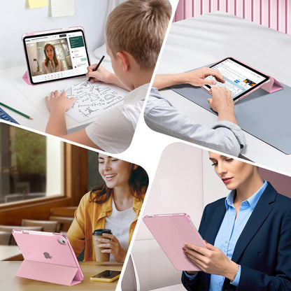 MoKo Funda Tríptica para iPad 11ª y 10ª Generación (Rosa)