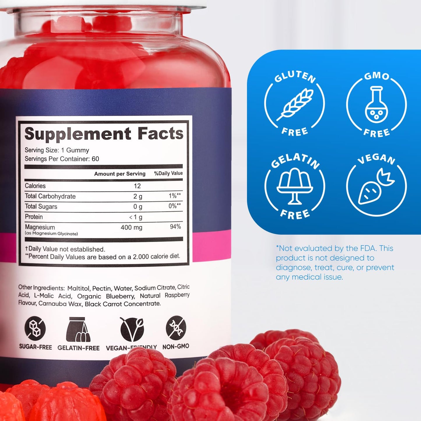 Gomitas de Glicinato de Magnesio (400mg / 60 Días)