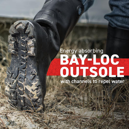 DUNLOP Chesapeake Rubber Boots Plain Toe for Men & Women – PVC - Waterproof - Lightweight Garden, Fishing & Rain Boots with Wide Calf – Black –