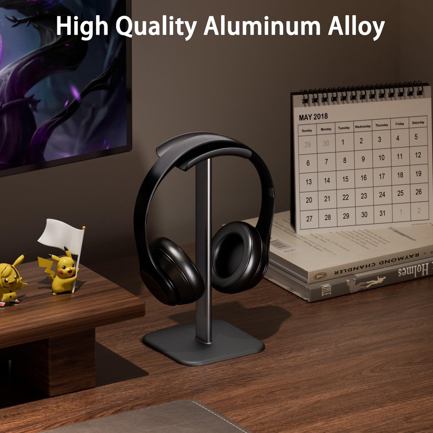 Ahonnpely Soporte de Escritorio para Auriculares (Negro)