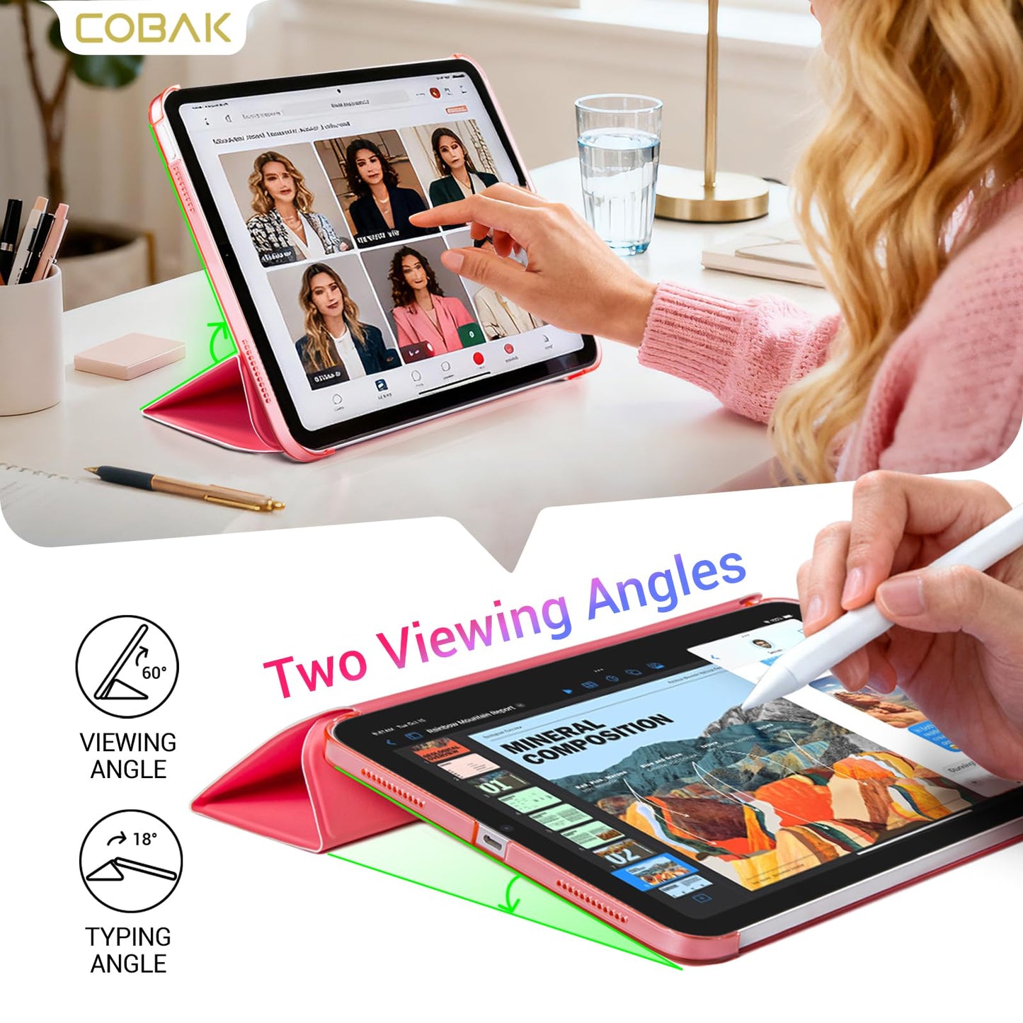 CoBak Funda Protectora para iPad (Raspberry)