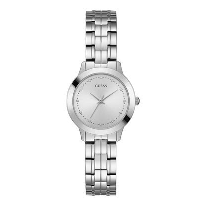 GUESS Reloj Clásico Delgado de Acero Inoxidable (Tono Plateado / Modelo U0989L1)