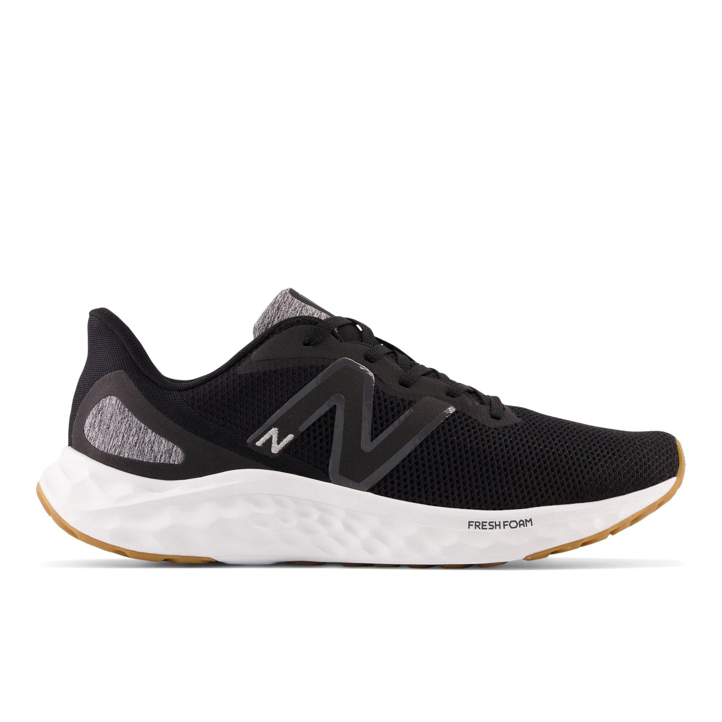 New Balance Men's Fresh Foam Arishi V4 Running Shoe, Black/Silver Metallic/Gum 2