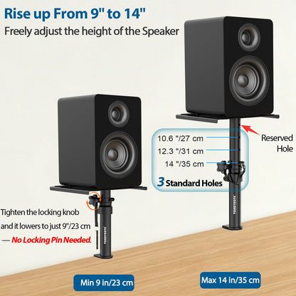 Vondynote Soportes Cortos de Abrazadera para Altavoces de Escritorio (Paquete de 2)