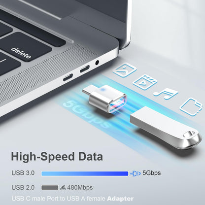 Duyasurs Adaptador USB C a USB 3.0 OTG (Paquete de 3)