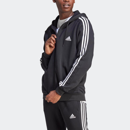 adidas Chaqueta Essentials Fleece para Hombre (Talla Large / Color Negro)