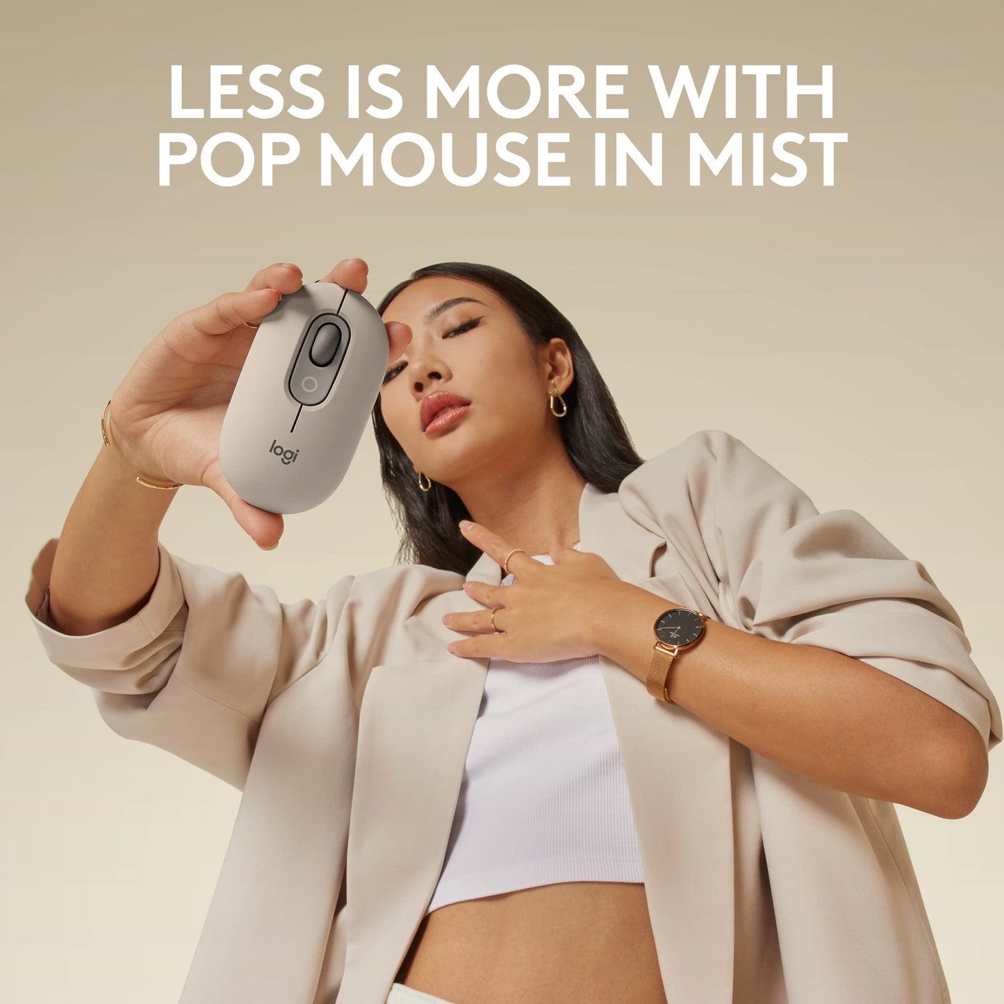 Logitech Mouse POP Inalámbrico (Mist)