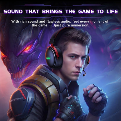 Acer 2.4GHz Wireless Gaming Headsets for PS5, PS4, PC, Switch, Tri-Mode Bluetooth Gaming Headset with Mic, Stereo Sound, 40+Hr Battery, 50mm Drivers - Black