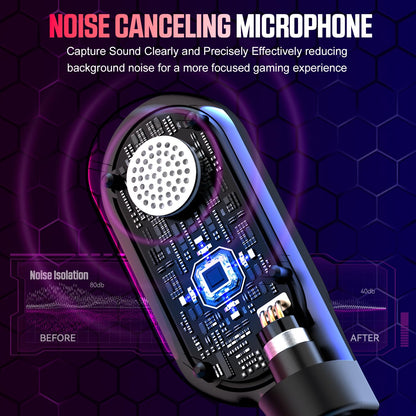 WiseWing Wireless Gaming Headset for PS5 PS4 PC Mac Switch, RGB Headphones with 7.1 Surround Sound, Bluetooth 5.4, 60H Battery, Noise Canceling Mic & 50mm Drivers