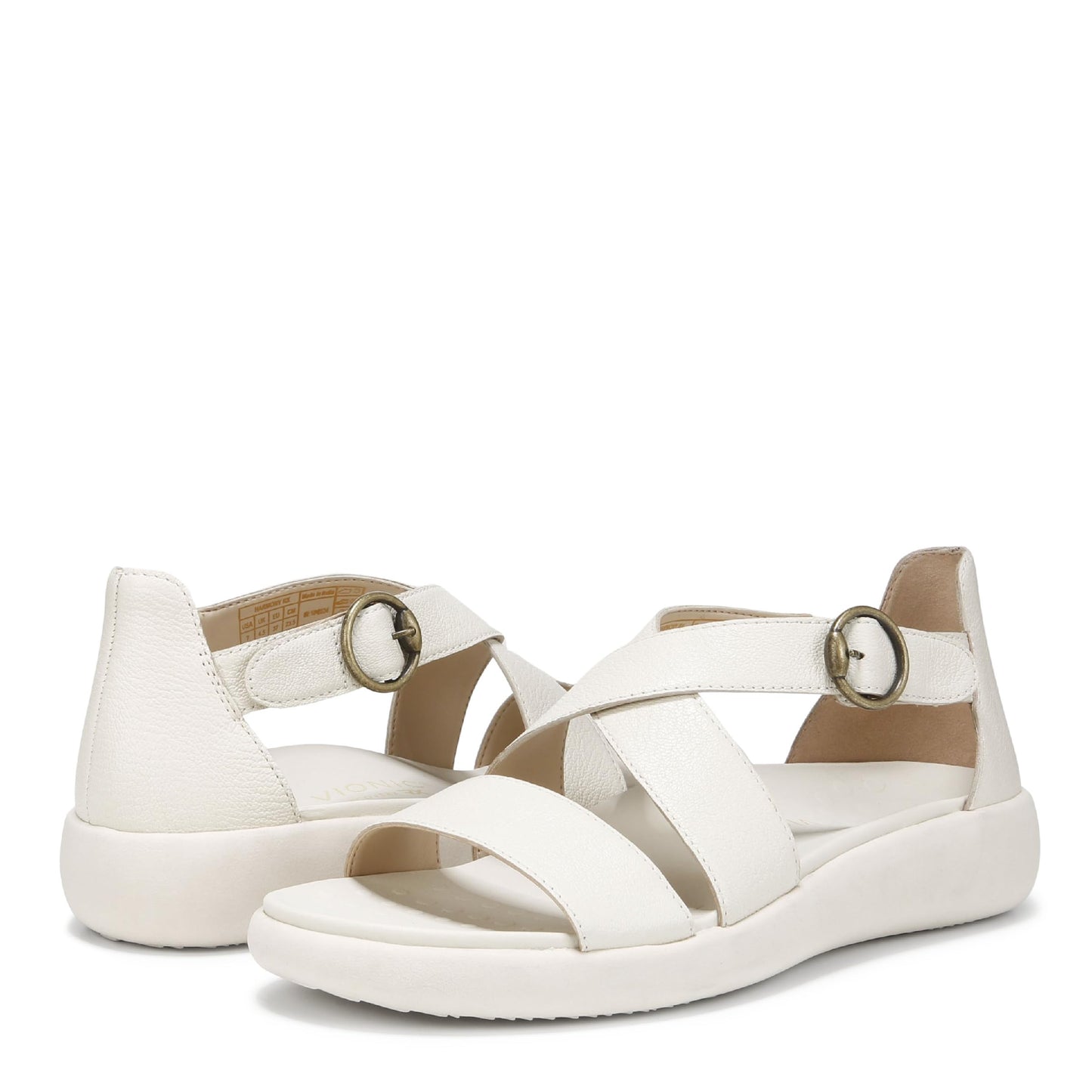 Vionic Womens Harmony RX Sandal Cream Leather