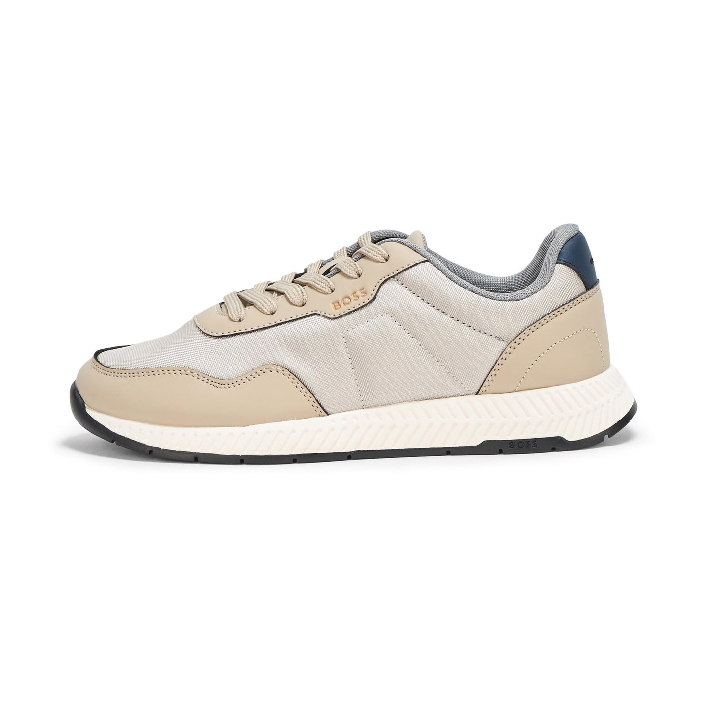 BOSS, Titanium Nylon Blend Laceup Sneakers, Grey Dunes