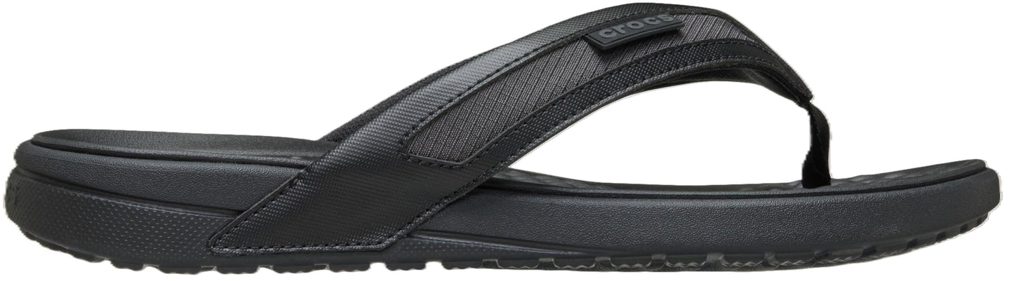 Crocs Men's Yukon Sport LR Lightweight Flip Flop Sandals, Black/Slate Grey