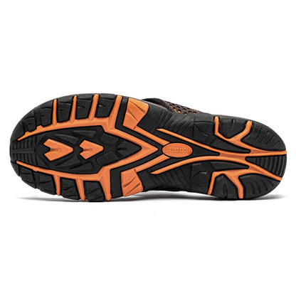 GUBARUN Mens Sport Flip Flops Comfort Casual Thong Sandals Outdoor(Brown 1