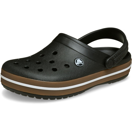 Crocs Unisex-Child Kids' Crocband Gum Clogs, Black/Gum