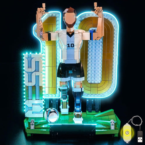 LocoLee Kit de Luces LED para Lego Lionel Messi (Compatible con 43015)