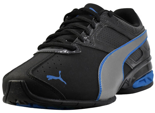 PUMA Men's Tazon 6 FM Shoes, Black-Aged Silver-True Blue