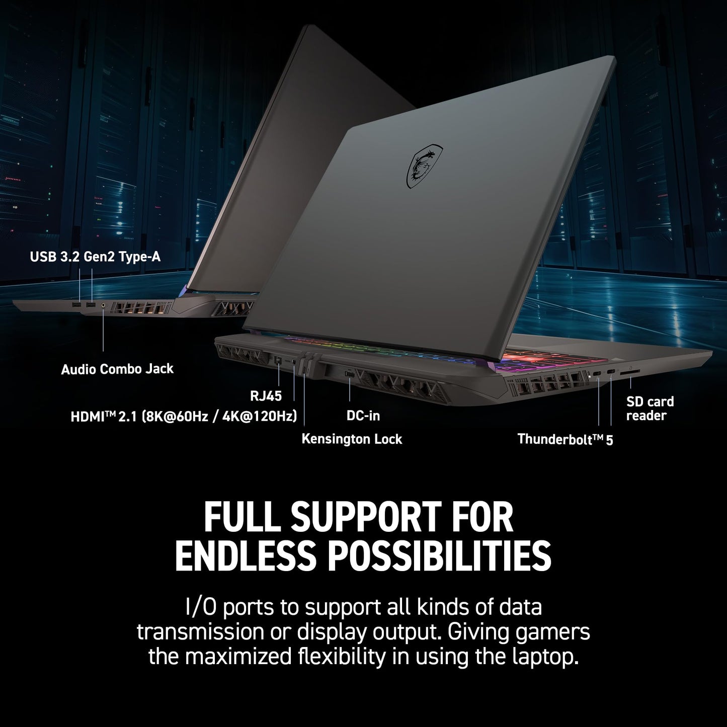 msi Vector 16 HX AI Laptop de Gaming 16" (1TB NVMe SSD)