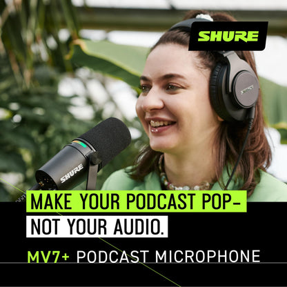Shure MV7+ Micrófono Dinámico (Negro)