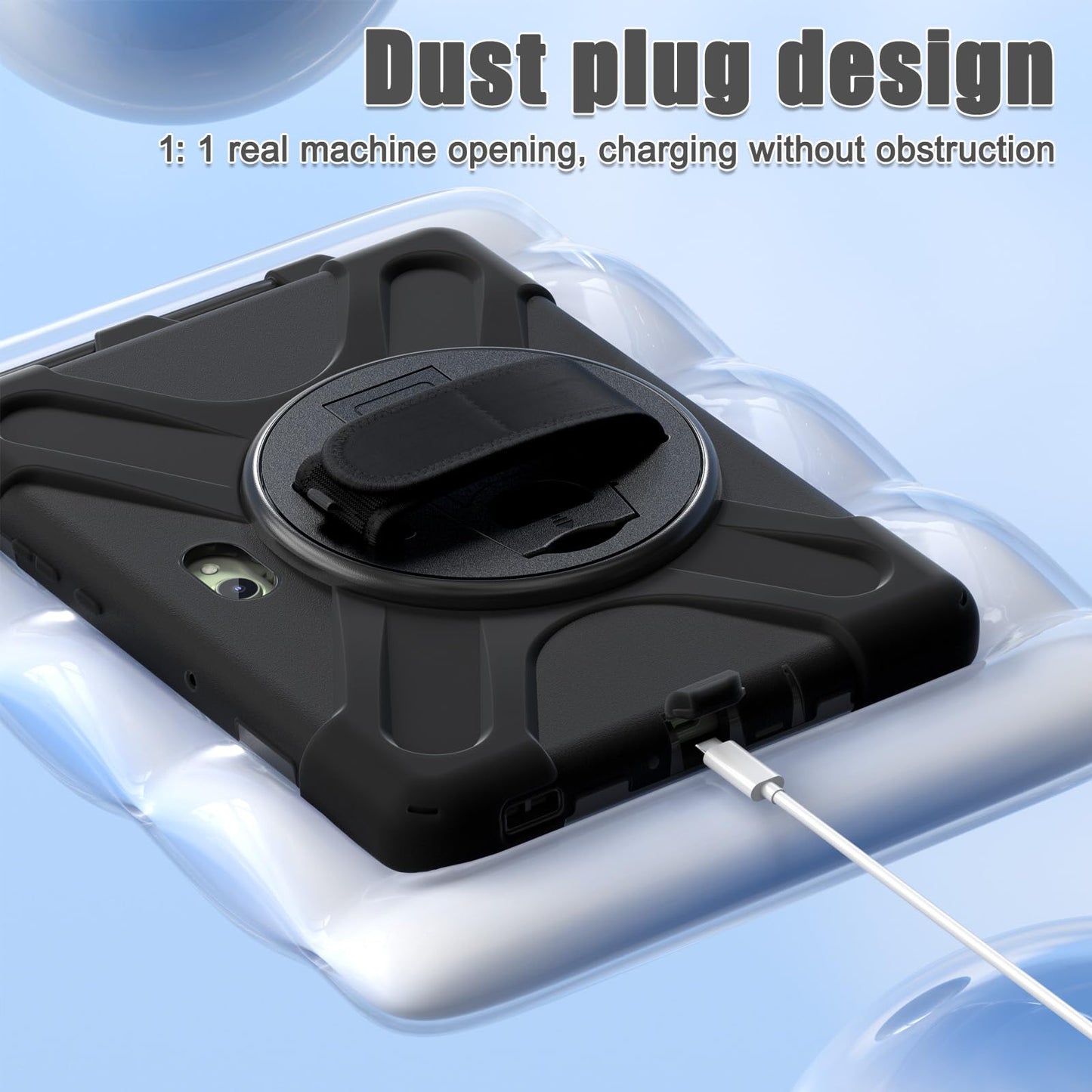 ZenRich Rugged Case for Galaxy Tab Active 5 Pro/Active 4 Pro 10.1-Inch, Full-Body Shockproof Protective Case with 360 Rotating Kickstand Hand Strap Shoulder Belt
