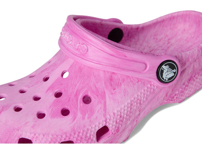 Crocs Kids Unisex Classic Marbled Tie-Dye Clogs (Little Kid/Big Kid) Pink Swirl 6 Big Kid Medium
