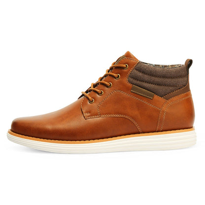 Bruno Marc Men's Mid Top Chukka Sneaker Lace Up Dress Boot, Tan, GRAND-HIGH