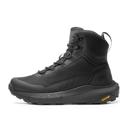 NORTIV 8 Men's Tactical Hiking Boot Lightweight Cushion Sole Boots for Work All Day Side Zipper Motorcycle Combat Military Boot Arch Support 8 Inches Terrascope, Black, NMUMMT2503