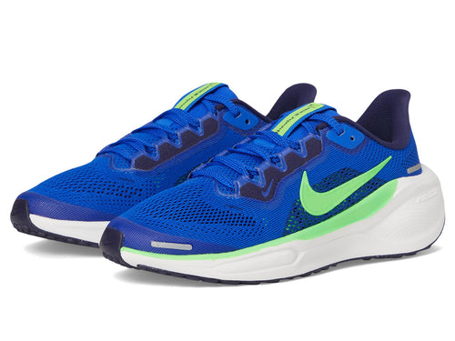 Nike, Unisex Kids, Pegasus 41 (Little Kid/Big Kid), Racer Blue/Green Strike/Imperial Purple