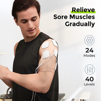 AUVON Unidad TENS y Electroestimulador Muscular 3 en 1
