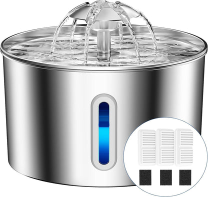 Fuente de Agua Automática de Acero Inoxidable (2.2L / 74oz)