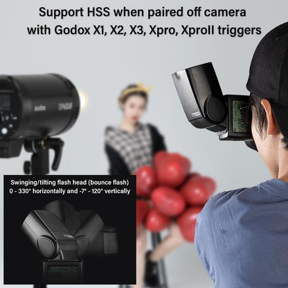 Godox TT600 2.4G Wireless Camera Flash Speedlite with Diffuser, Master/Slave GN60 Manual Flash, HSS when paired off camera with Godox X Trigger System for Canon Nikon Pentax Olympus Fujifilm Panasonic