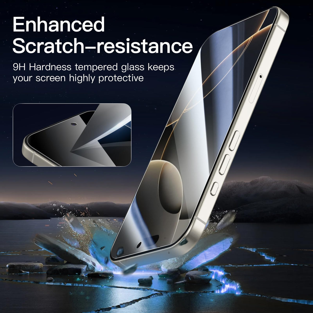 NEW'C Protector de Pantalla de Privacidad (iPhone 17 / 17 Pro / 16 Pro)