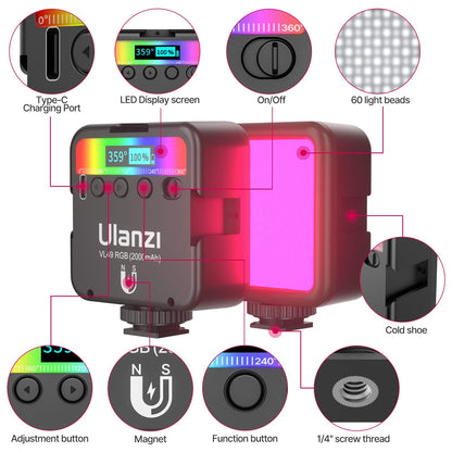 ULANZI VL49 Luces LED RGB para Video