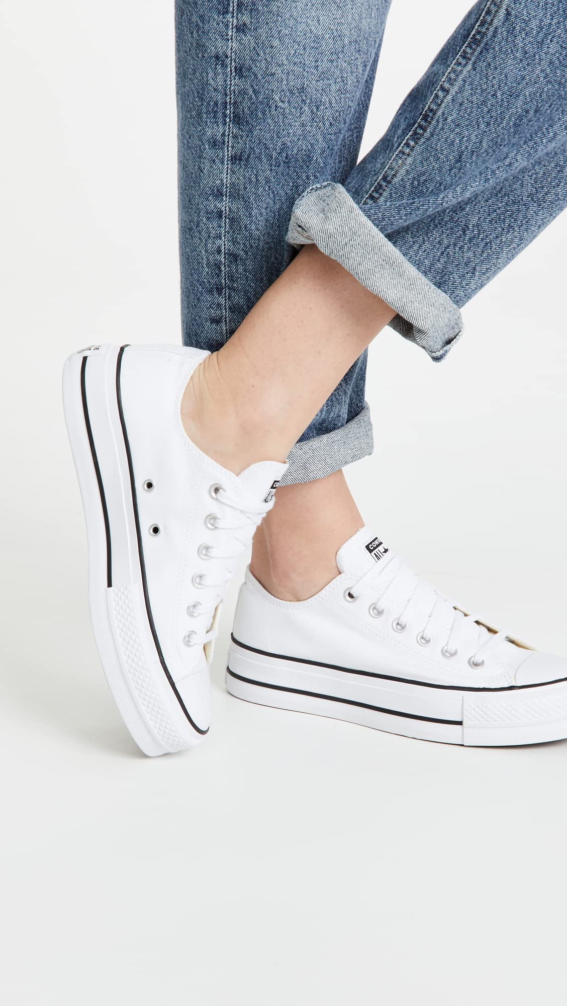 Converse Women's Chuck Taylor All Star Lift Sneakers, White/Black/White