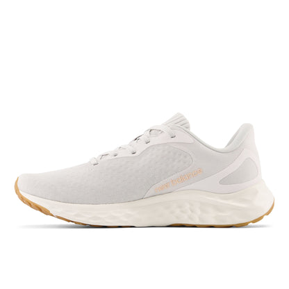 New Balance Women's Fresh Foam Arishi V4 Running Shoe, Summer Fog/Nimbus Cloud/Light Gold Metallic