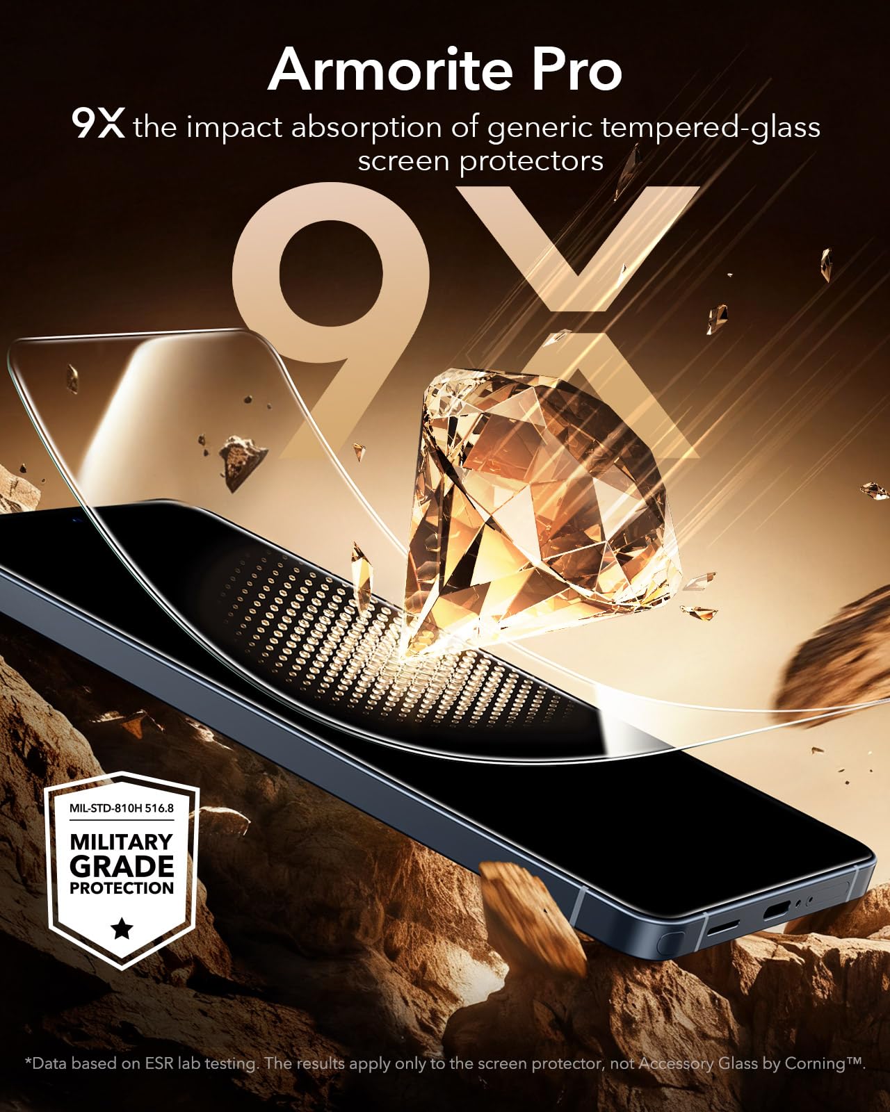 ESR Cristal Accesorio Corning™ Protector de Pantalla para Galaxy S26 Ultra