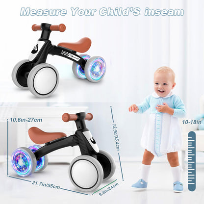 Bicicleta de Equilibrio Iluminada para Bebés de 1 Año