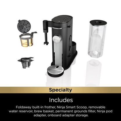 Ninja Cafetera de Especialidad Individual (Negro / Renovada)