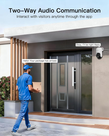 VIMTAG Cámara de Seguridad CCTV para Exteriores con Pan/Tilt (2.5K 4MP)