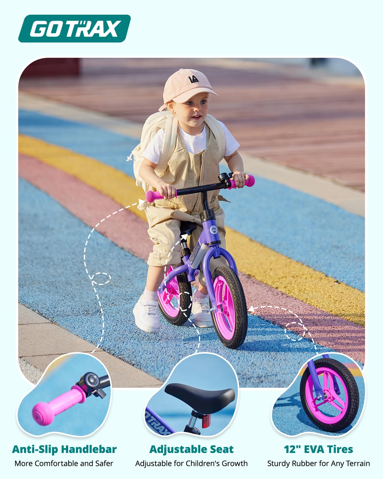 Gotrax Bicicleta de Equilibrio KS12 (12" / Pink)