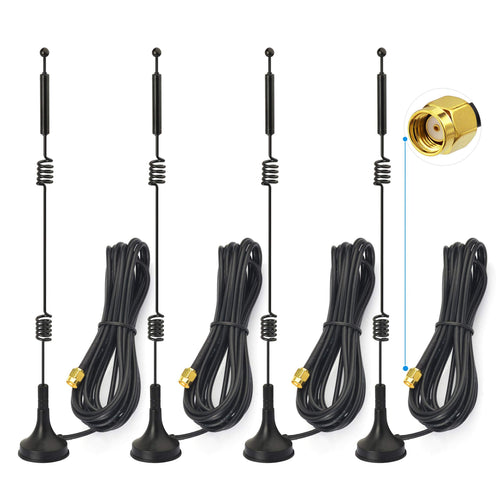 Bingfu Antena de Doble Banda WiFi de Base Magnética (Paquete de 4)